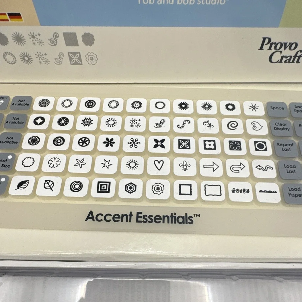 Cricut Accent Essentials Die Cutting Cartridge Provo Craft Shapes 29-0391
